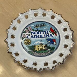 Vintage North Carolina Decorative Plate, 8”
